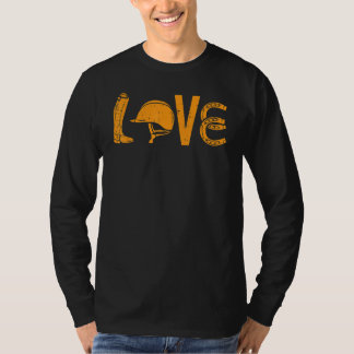 Stiefel Helmet Horseshoe Liebe Reiten Reitpferd Re T-Shirt