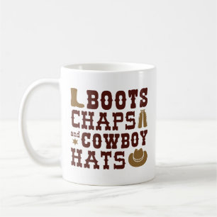 Stiefel Kappen und Cowboyhats Kaffeetasse