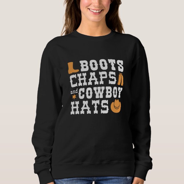 Stiefel Kappen und Cowboyhats Sweatshirt (Vorderseite)