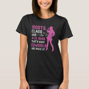 Stiefel Klasse Lil Sass Deshalb werden Cowgirls ge T-Shirt