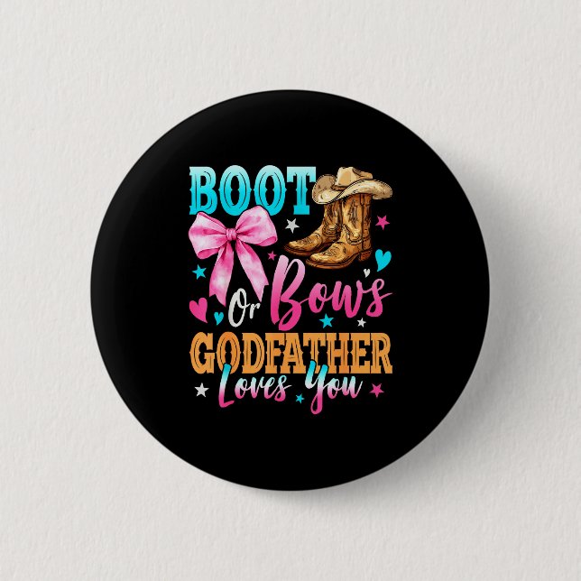 Stiefel oder Bögen Gottvater liebt dich Geschlecht Button (Vorderseite)