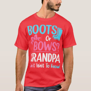Stiefel oder Bogen Großvater Gender Reveal Pregnan T-Shirt
