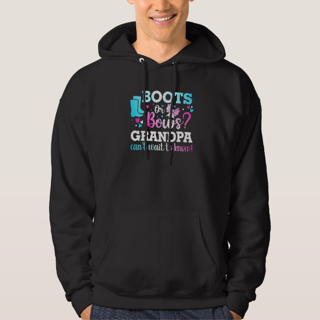 Stiefel oder Bogen Großvater Geschlecht zeigen Kin Hoodie (Vorderseite)