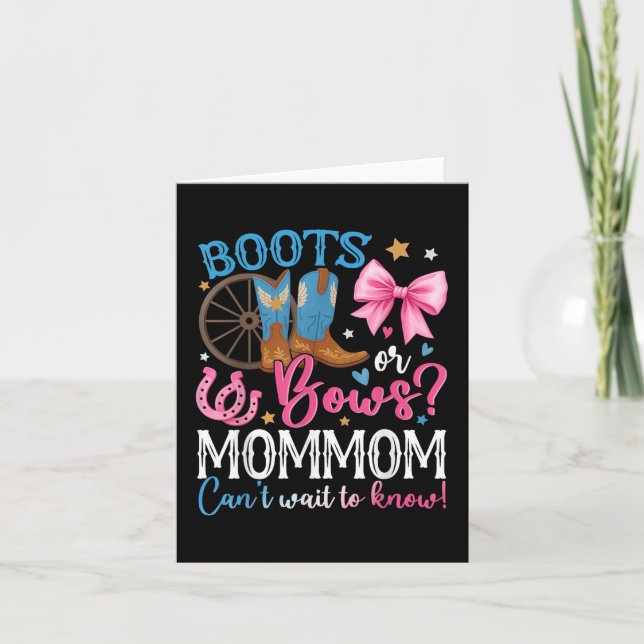 Stiefel oder Bogen MOMOM-Lieben, die Sie Geschlech Karte (Vorderseite)