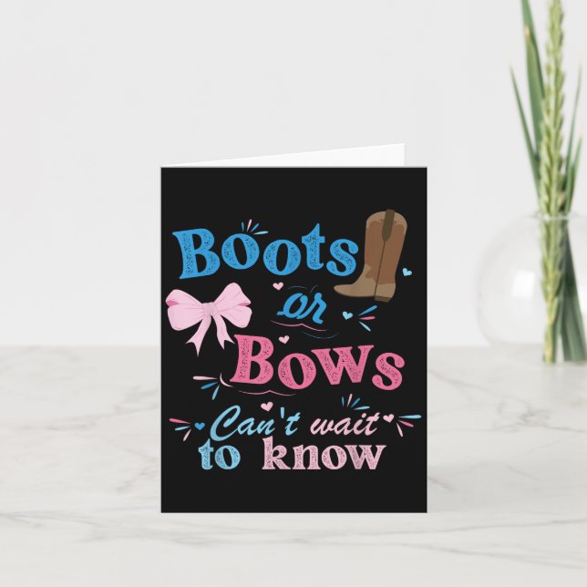 Stiefel oder Bows können nicht warten, bis sie wis Karte (Vorderseite)