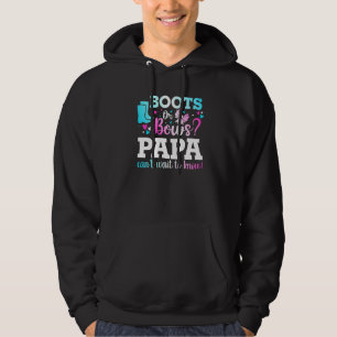 Stiefel oder Bows Papa Gender Reveal Baby Shower A Hoodie