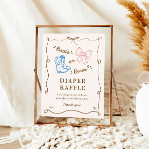 Stiefel oder Bows Windelwindelhalter-Spielplakat Poster