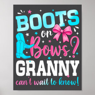 Stiefel oder Schleife Oma liebt dich Geschlechtsen Poster