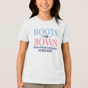 Stiefel oder Schleifen Geschlecht Deine Schwester Tri-Blend Shirt