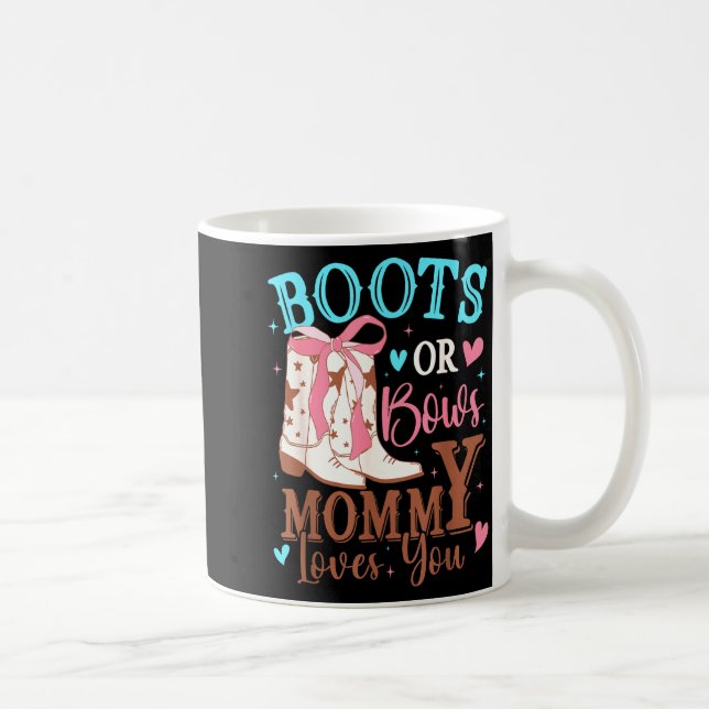 Stiefel oder Schleifen Geschlecht Enthüllung Dekor Kaffeetasse (Rechts)