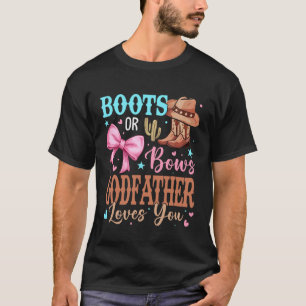 Stiefel oder Schleifen Geschlechtsenthüllungsdekor T-Shirt