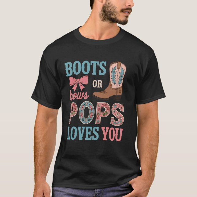 Stiefel oder Schleifen Pops liebt dich Geschlecht  T-Shirt (Vorderseite)