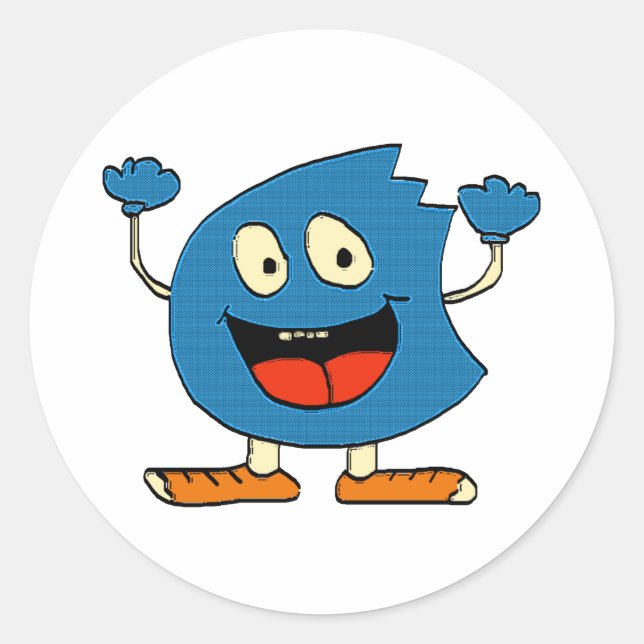 Stiefel Runder Aufkleber (Vorderseite)