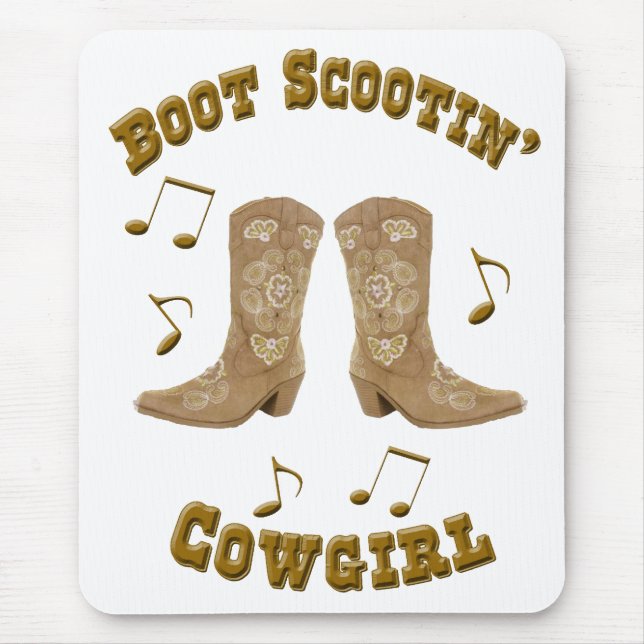 "Stiefel Scootin Cowgirl-" Western Mousepad (Vorne)