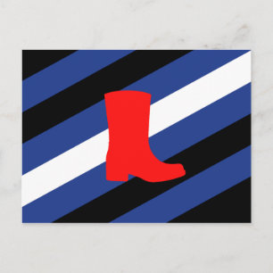 Stiefel-Stolzflagge Postkarte