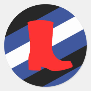 Stiefel-Stolzflagge Runder Aufkleber
