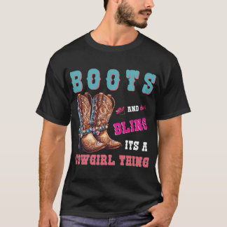 Stiefel und Bbling seine ein Cowgirl Sache Western T-Shirt