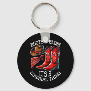 Stiefel und Bling Cowgirl Rodeo Reitsport Wes Schlüsselanhänger