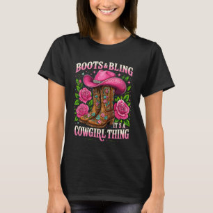 Stiefel und Bling, das ist eine Cowgirl-Sache Land T-Shirt