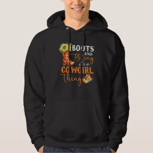 Stiefel und Bling es ist ein Cowgirl, die Rodeo Ha Hoodie