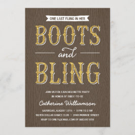 Stiefel und Bling | Glitzer-Look Junggeselinnen-Ab Einladung