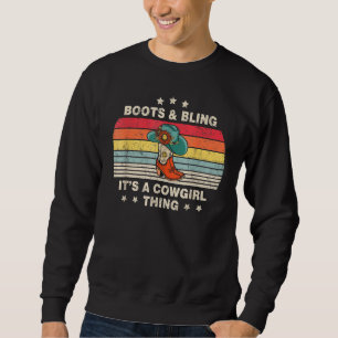 Stiefel und Bling ist ein Cowgirl-Ding Sweatshirt