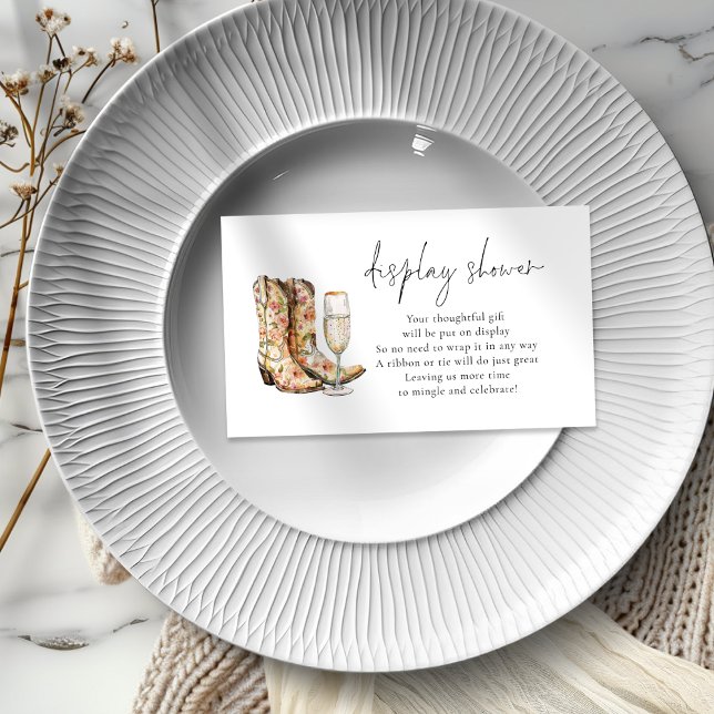 Stiefel und Blubbly Bridal Display Shower Begleitkarte (Von Creator hochgeladen)