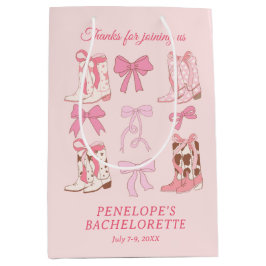 Stiefel und Bows Western Personalisierte Geschenkt Mittlere Geschenktüte