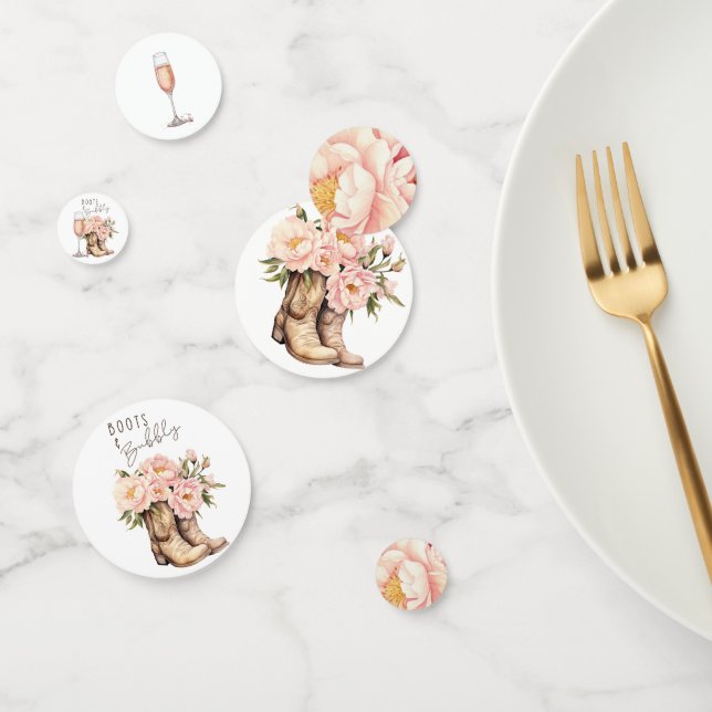 Stiefel und Bubbly Brautparty Confetti Konfetti (Gruppe)