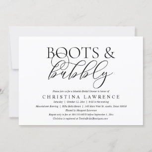 Stiefel und Bubbly, Brien to be, Brautparty Einladung