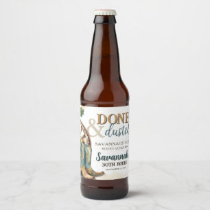 Stiefel und Bubbly Country Cowgirl Western Geburts Bierflaschenetikett