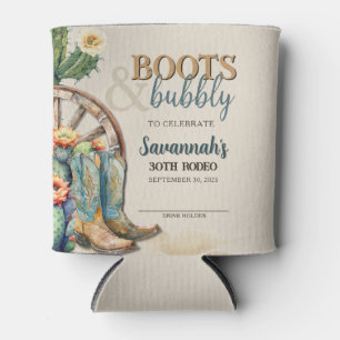 Stiefel und Bubbly Country Cowgirl Western Geburts Dosenkühler