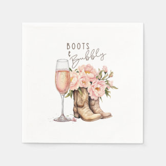 Stiefel und Bubbly Napkins Serviette