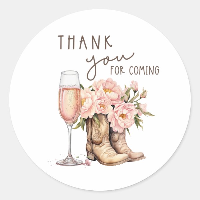 Stiefel und Bubbly Round Stickers (Vorderseite)