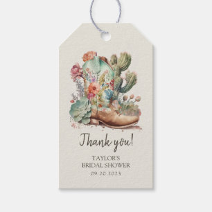 Stiefel und Bubbly Western Brautparty Geschenkanhänger