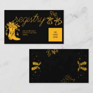 Stiefel und Champagner-Brautparty Begleitkarte