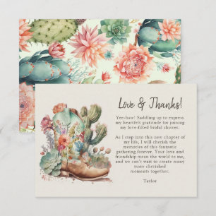 Stiefel und Champagner Brautparty Danke Karte