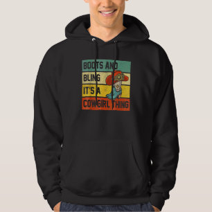 Stiefel und es ist ein Cowgirl, was Rodeo-Hat-Spri Hoodie