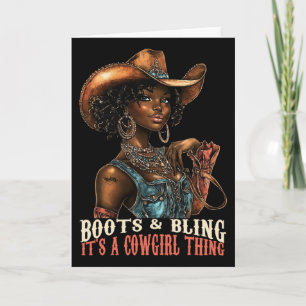 Stiefel und Glamour, es ist Cowgirl-Ding Western C Karte