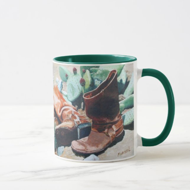 Stiefel und Kaktus Tasse (Rechts)