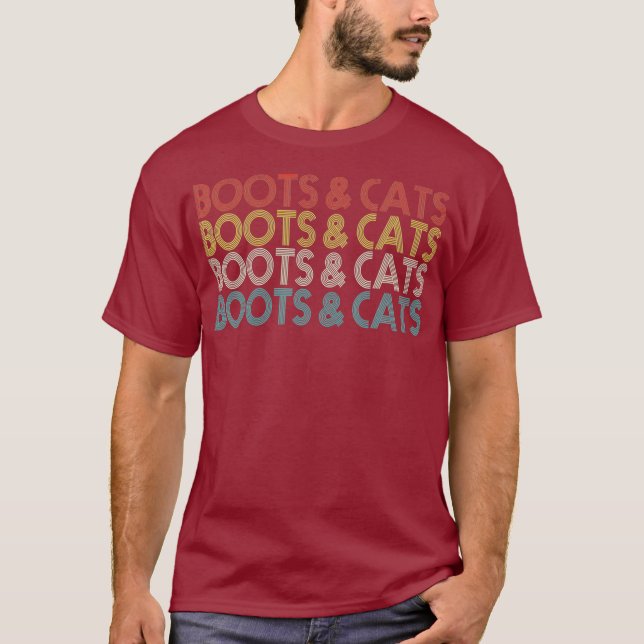 Stiefel und Katzen - Funny House Techno T-Shirt (Vorderseite)