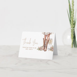 Stiefel und knackiges Brautparty Vielen Dank Karte