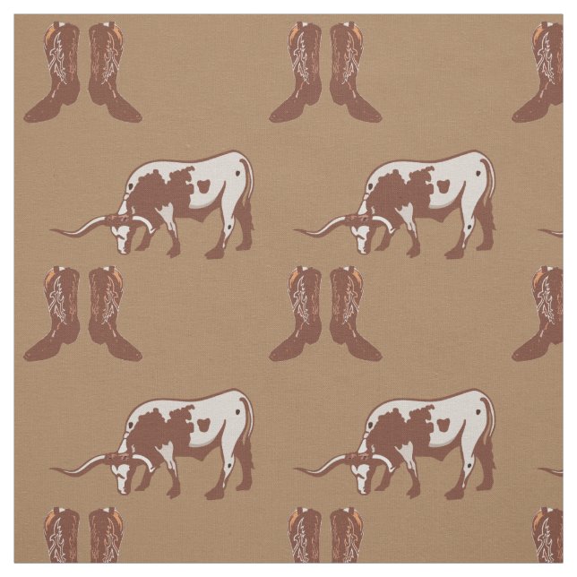Stiefel und Rindfleisch-Western-Gewebe mit Stoff (Muster)