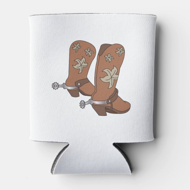 Stiefel und Sporen Dosenkühler (Vorderseite)