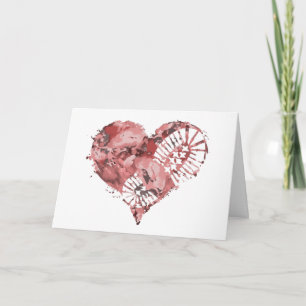 Stiefelmehlherz Feiertagskarte