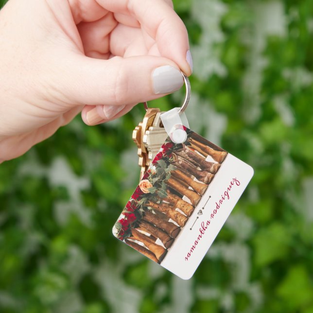 Stiefelreihe mit Blume Schlüsselanhänger (Hand)