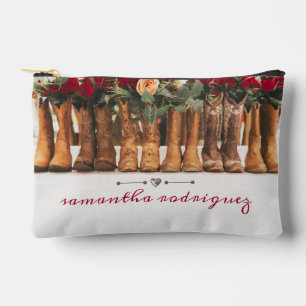 Stiefelreihe mit Rose Zubehörtasche