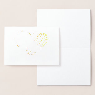 Stiefelstampfer Herz Goldfolie Folienkarte