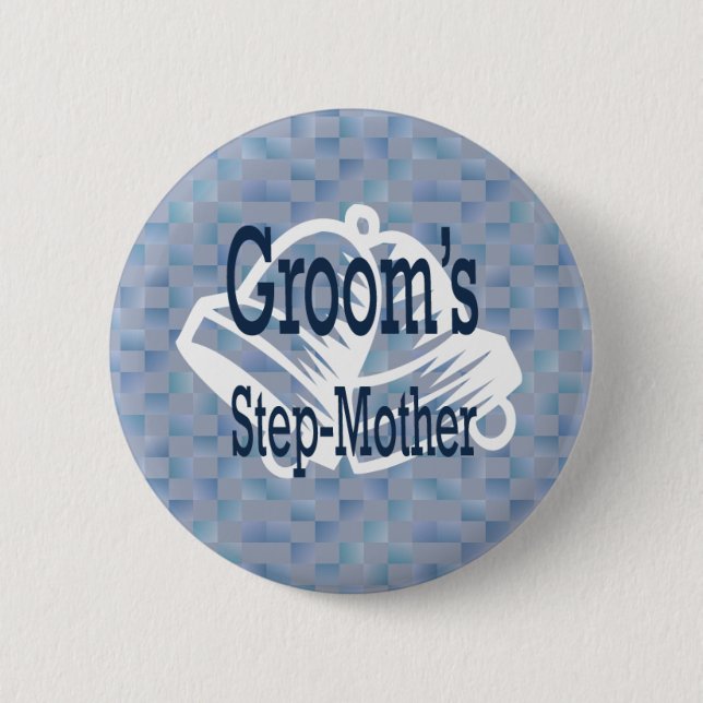 Stiefmutter des Bräutigam-Knopfes Button (Vorderseite)