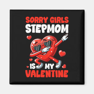 Stiefmutter ist mein Valentinstag Mädchen Lustiges Magnet